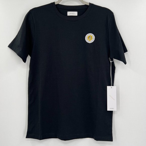 Saturdays NYC Men's Daisy Patch Short Sleeve T-Shirt Crew Neck Black sz XS NWT - Picture 2 of 8